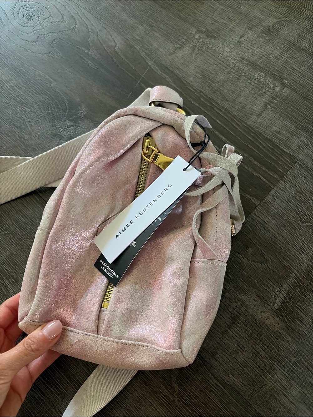 Aimee kestenberg Women's Mini Velvet Sling Bag - Light Pink - Picture 2 of 2